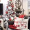 Farmhouse Christmas Pillow Covers 18x18 Set of 4 Rustic Winter Holiday Xmas Decor Christmas Decorations Cushion Cases for Couch Tree Candy Canes Cocoa Sleigh Rides (18"x18")